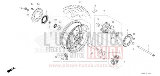 REAR WHEEL NSS750P de 2023